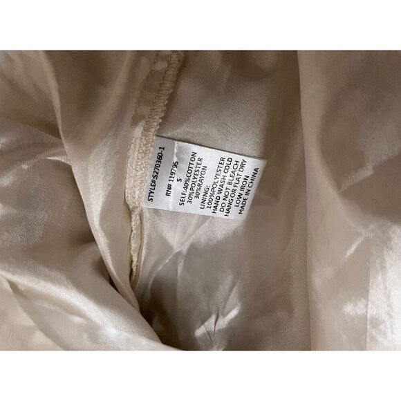 Moon Womens Lined Organza Circle Midi Skirt White Black Striped Sz S - Picture 8 of 15